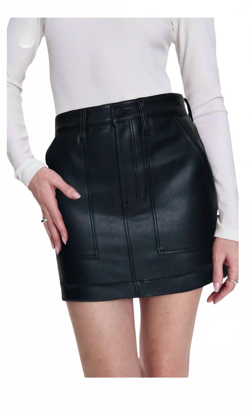 NEW PISTOLA skye mini skirt in black